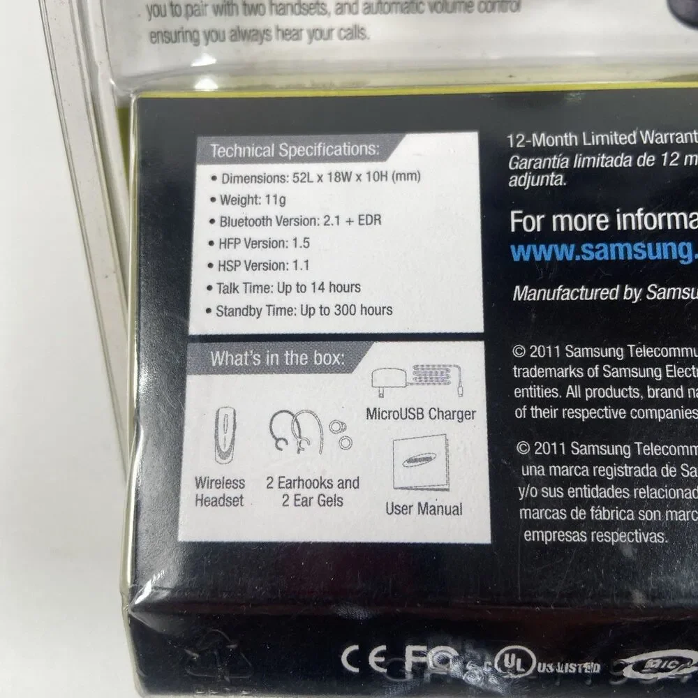 NEW Samsung HM1000 Wireless Bluetooth Headset w/ Charger